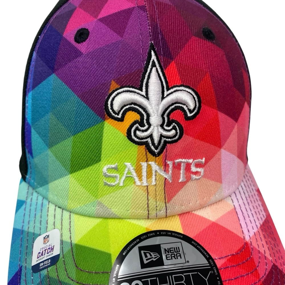 NEW ERA New Orleans Saints Crucial Catch On Field 39Thirty NFL Hat‎ Sz M/L NWT - Picture 4 of 11